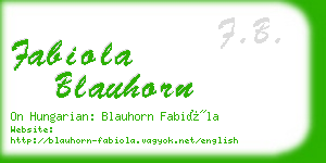 fabiola blauhorn business card